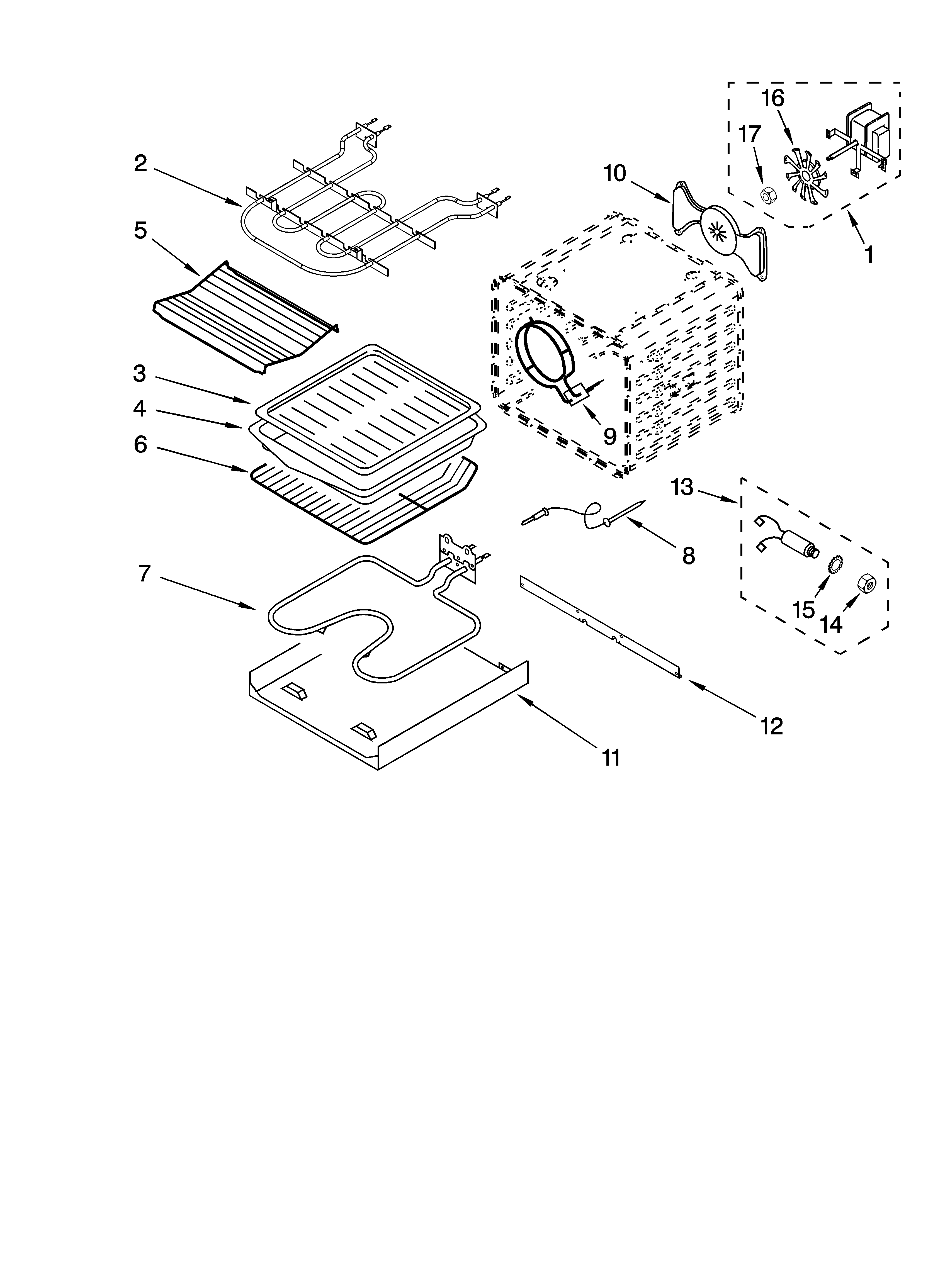 Internal oven parts