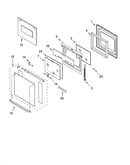 Oven door parts