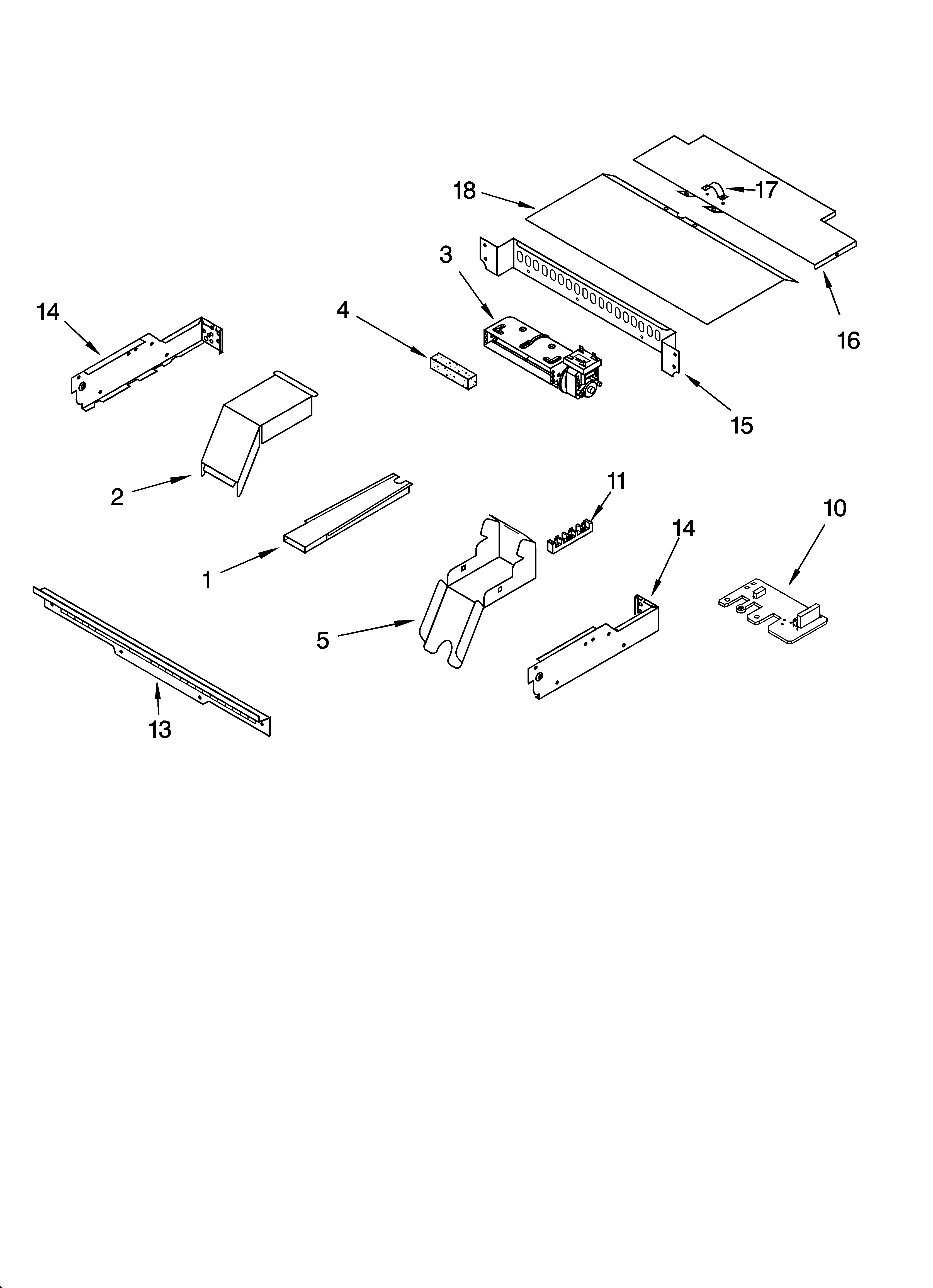 Top venting parts, miscellaneous parts