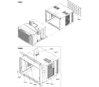 Amana 12M52TA-P1214709R chassis & outer case assembly diagram