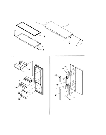 Refrigerator door / trim / handles