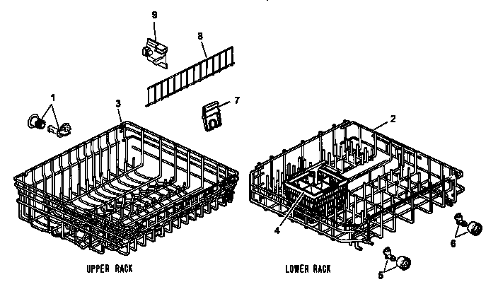 Upper/lower racks