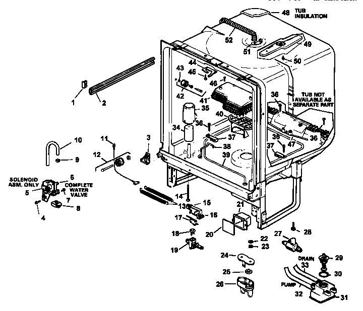 Tub assy