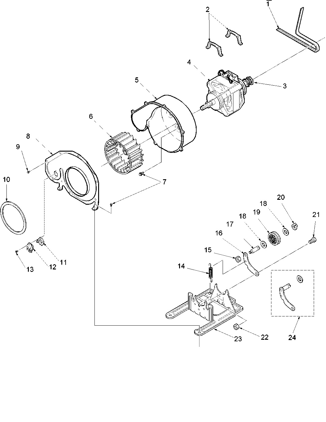 Motor and fan assemblies