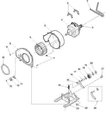 Motor and fan assemblies