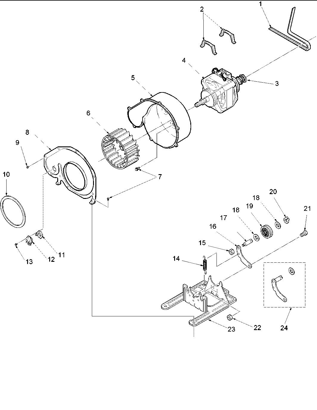 Motor and fan assemblies