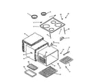 Amana ARR625L-P1130960NL main top and oven assy diagram