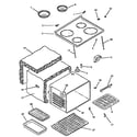 Amana ARR629L-P1142616NL main top and oven assy diagram