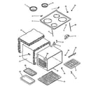 Amana ARR633E-P1130992NE main top and oven assy diagram