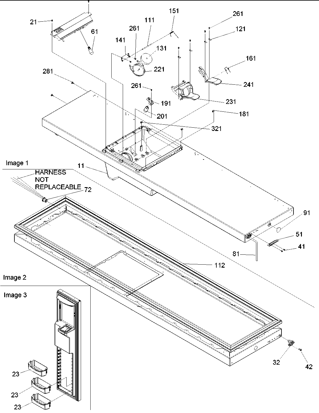 Freezer door