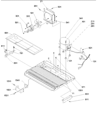 Machine compartment & muffler assy