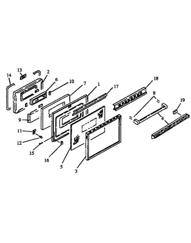 Oven door assy