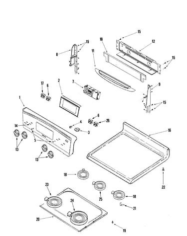 Control panel/top assembly