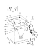 Cabinet, top cover & water valve (rear)