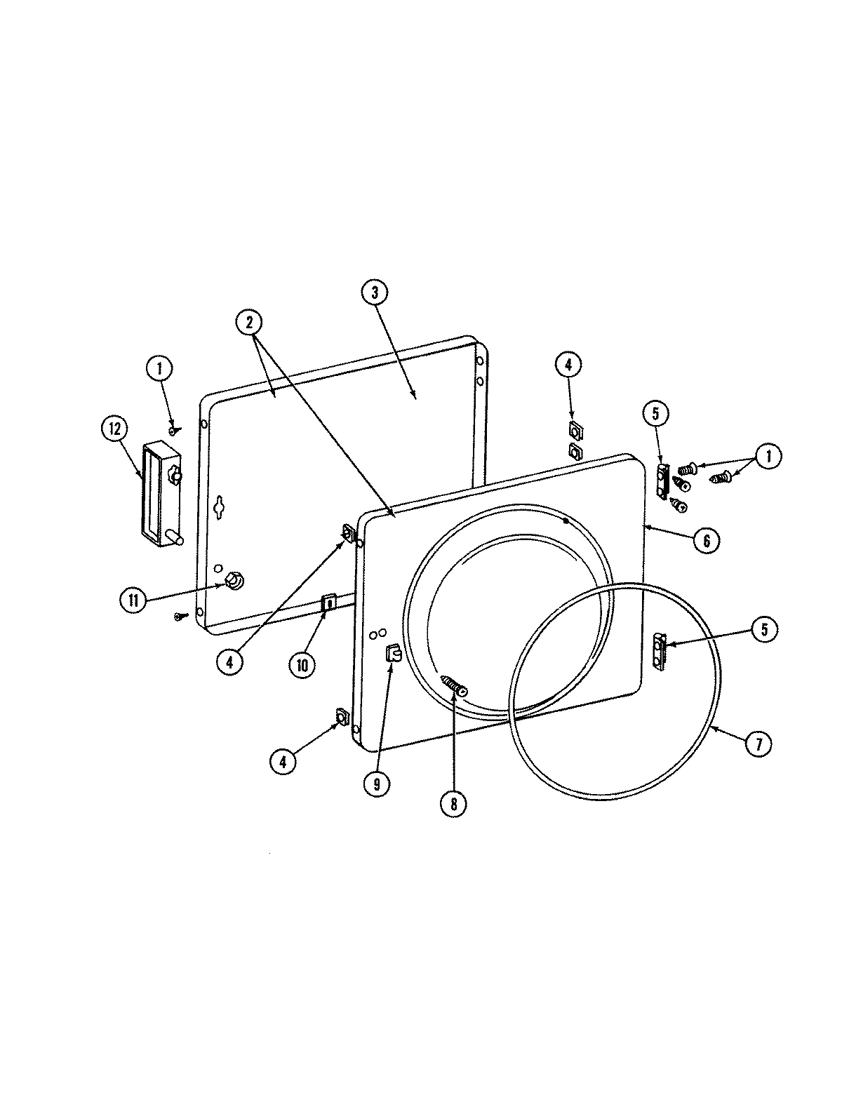Dryer door assembly