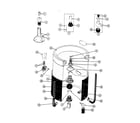 Maytag LSG1000 inner/outer tub,agitator & wtr levl swth diagram