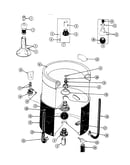 Inner/outer tub,agitator & wtr levl swth