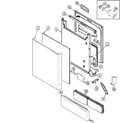 Maytag MDB6100AWW door diagram