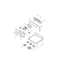 Maytag MER6765BAQ control panel/top assembly diagram