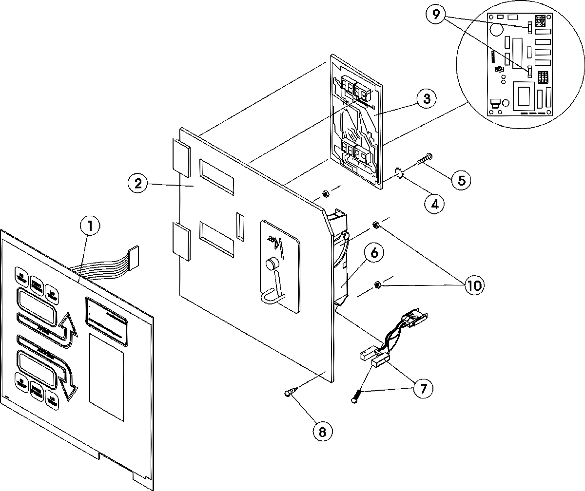 Dmc control panel assembly