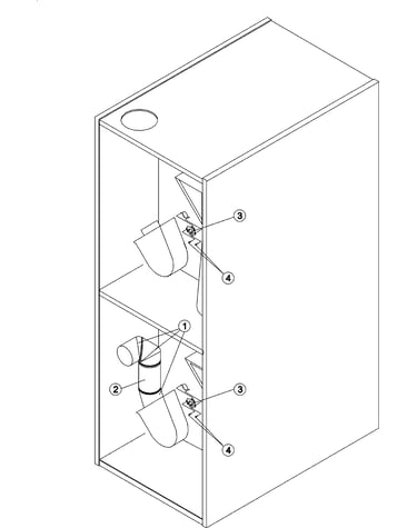Bottom duct assy/cabinet hi-limit
