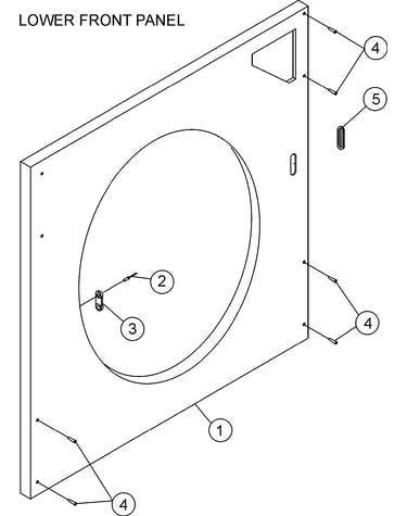 Lower front panel assembly