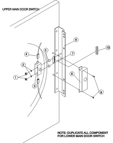 Main door switch assembly