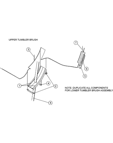 Tumbler brush assembly