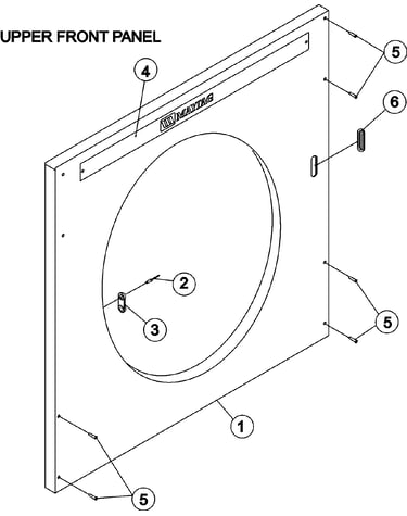 Upper front panel assembly