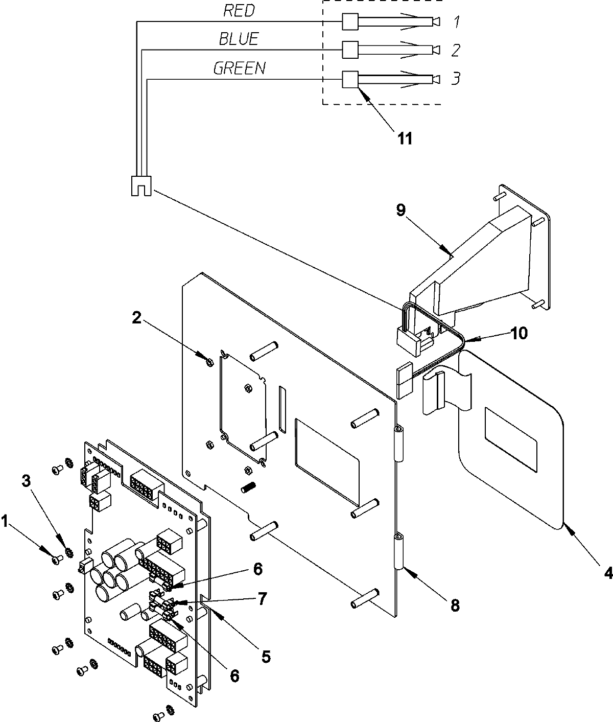 Dmc control panel assembly