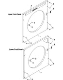 Upper/lower front panel