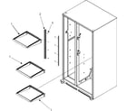 Maytag MSD2351KES refrigerator shelves diagram