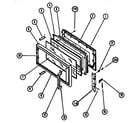 Amana MVH100E1-P1119107M door assy diagram