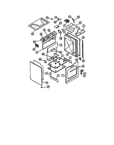 Lower oven cabinet assy
