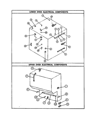 Lower oven electrical components