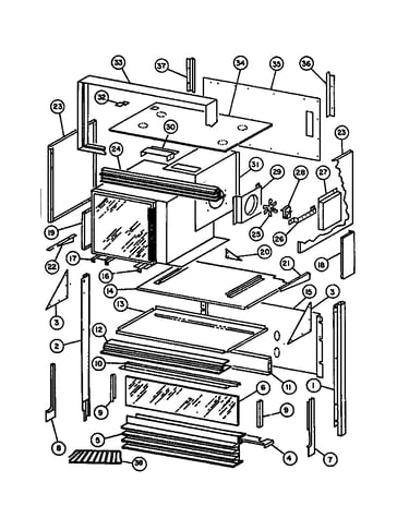Upper oven parts