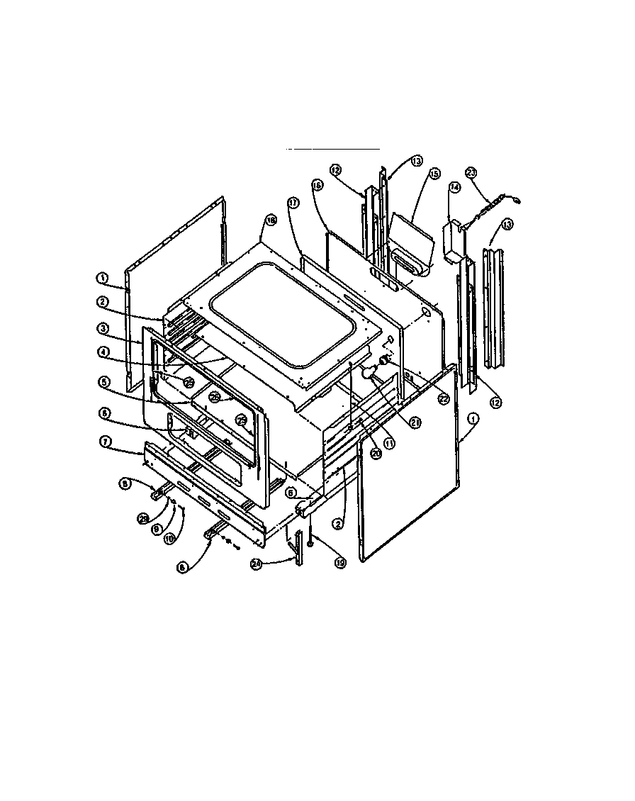 Lower oven cabinet parts - rks 394