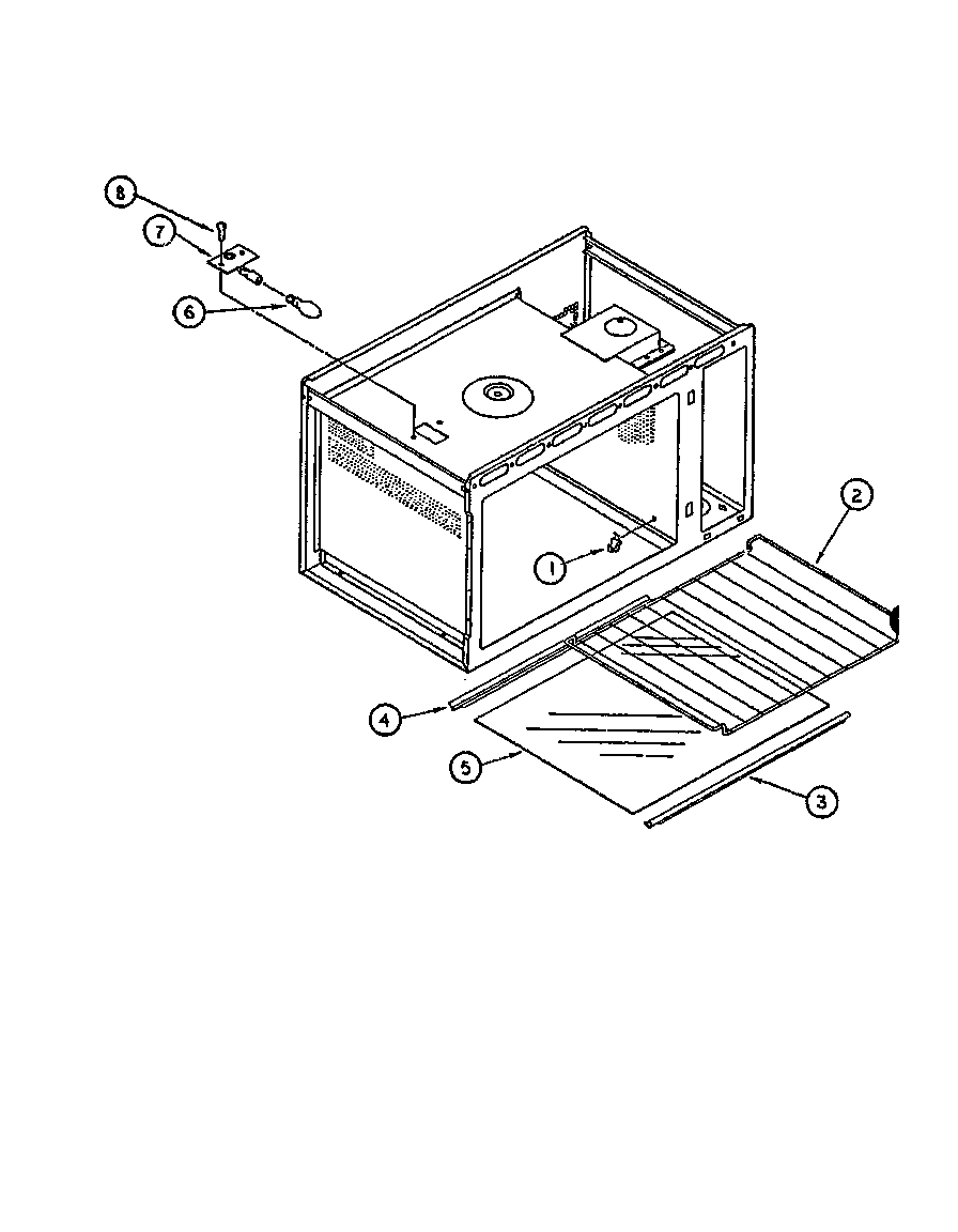 Microwave oven - interior parts