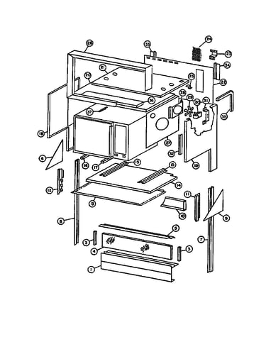 Upper oven parts
