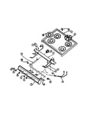 Top and top burner assy w/o spark