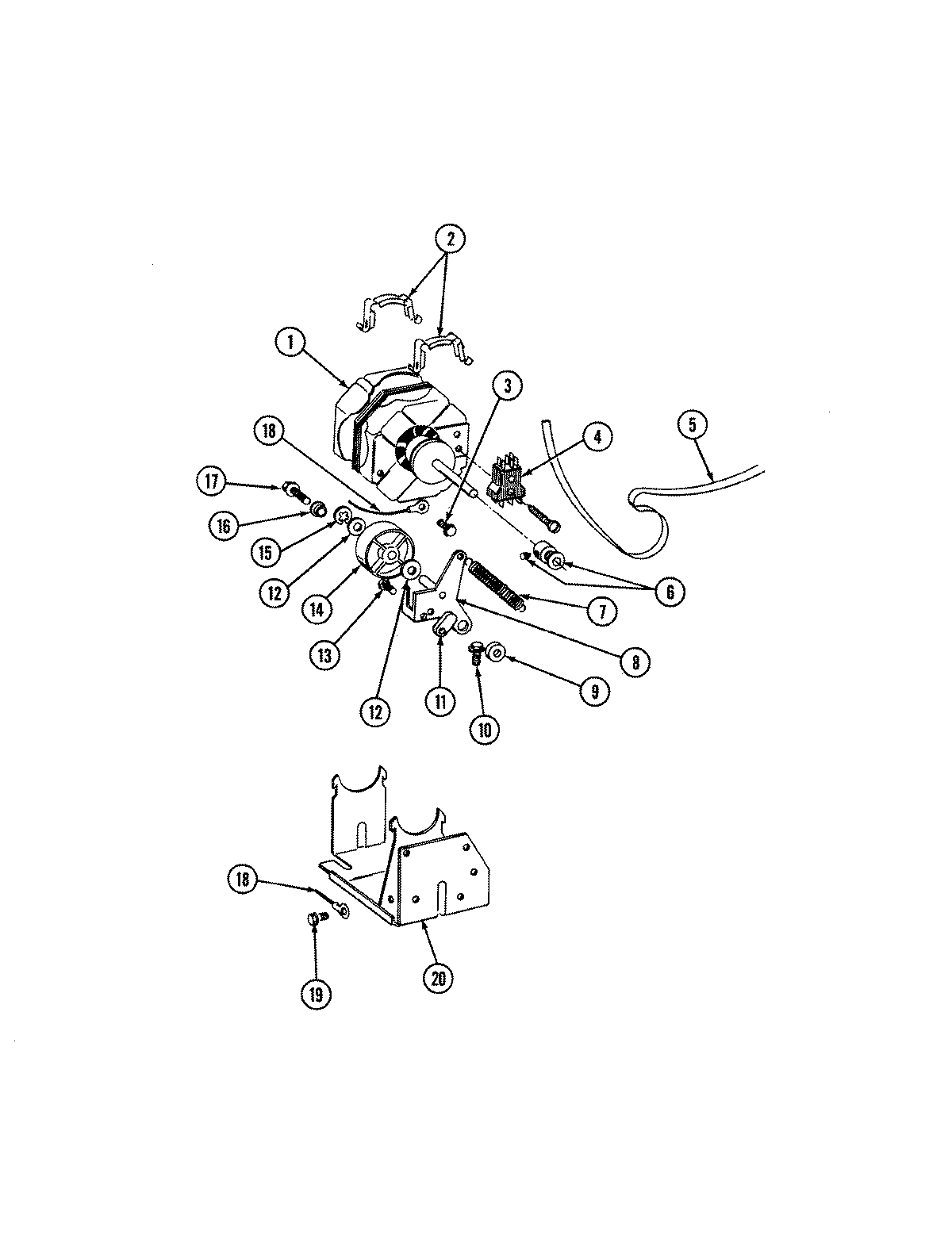 MOTOR & IDLER ASSEMBLY