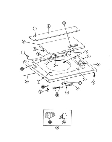 Washer top cover assembly
