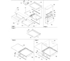 Amana SRD528VE-P1320402WE deli, shelves & crisper assy diagram