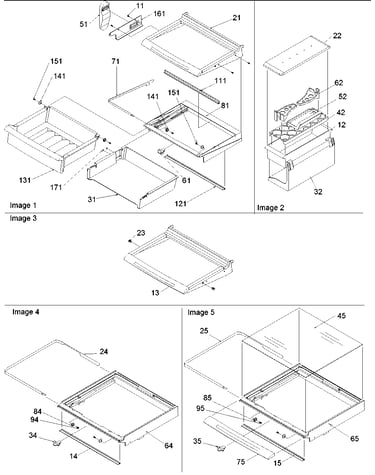 Deli, shelves & crisper assy
