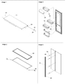Refrigerator door, trim & handles