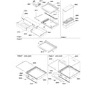 Amana SRDE522VE-P1320304WE deli, shelves, crisper assy diagram