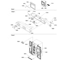 Amana SRDE522VE-P1320304WE facade dispenser cover, elec brkt assy diagram