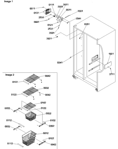 Freezer shelves and lights
