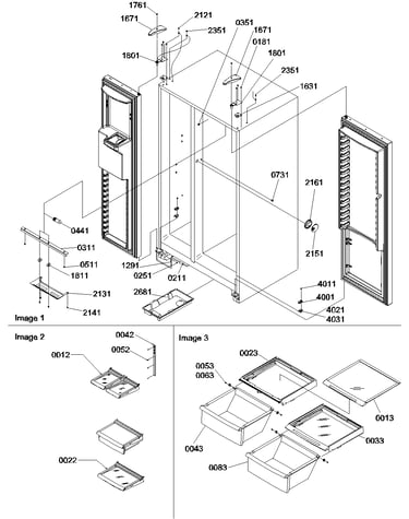 Refrigerator/freezer lights and hinges