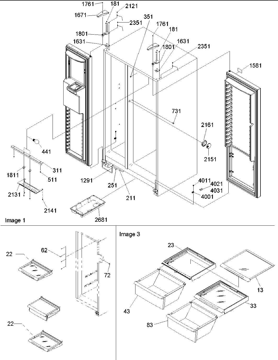 Lights, hinges & shelving